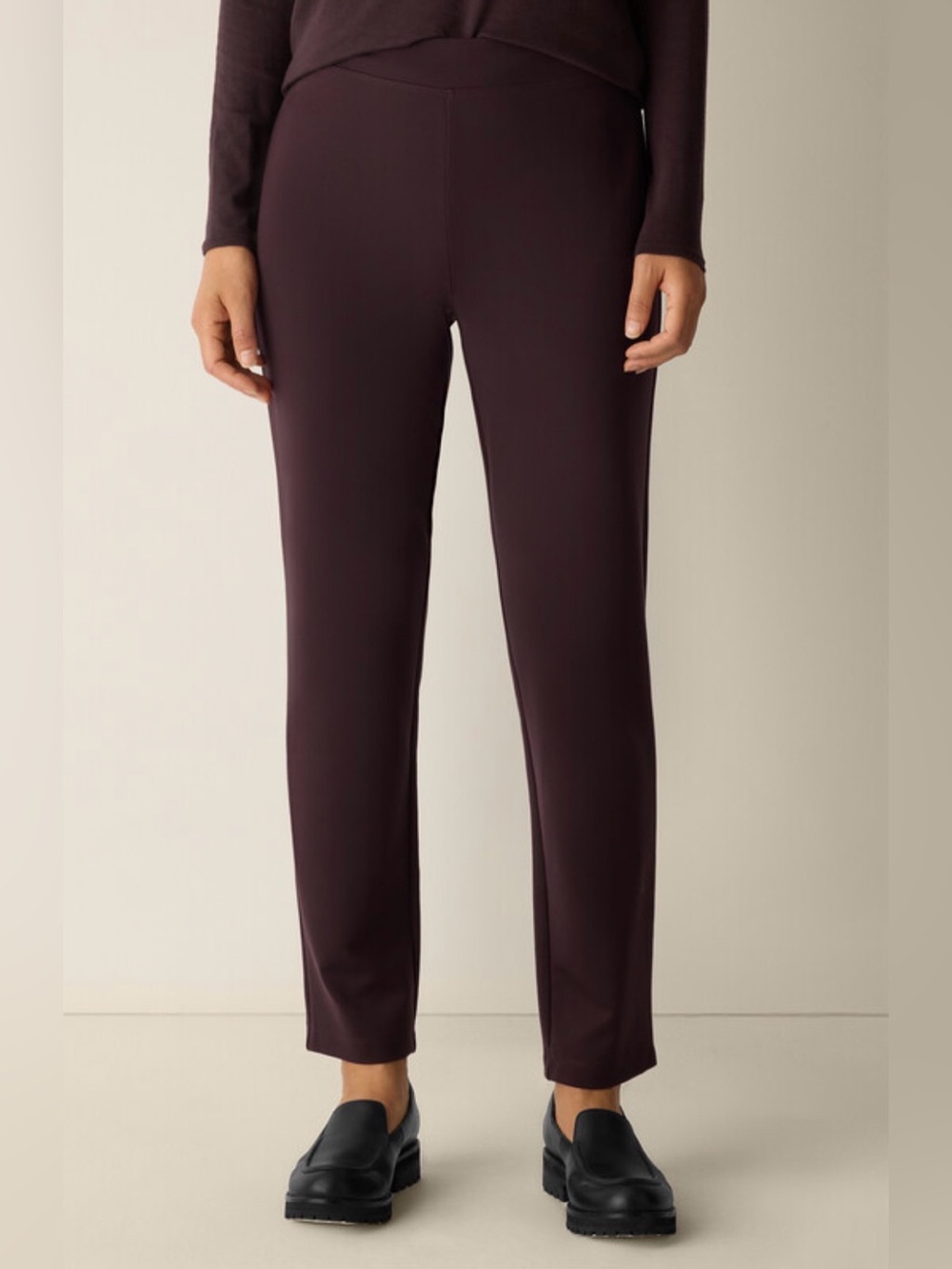 Eileen Fisher WASHABLE STRETCH CREPE HIGH WAISTED PANT
